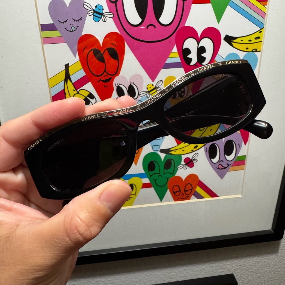 Chanel rectangle sunglasses